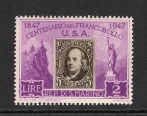 San Marino  Scott# 266 unused OG hinged  Single thinned