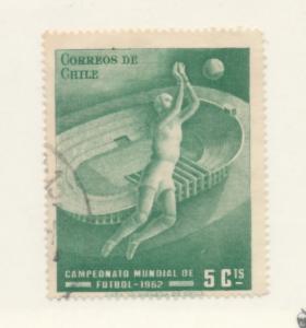 Chile 1962 Scott 341 used - 5c, World soccer championship,goalkeeper