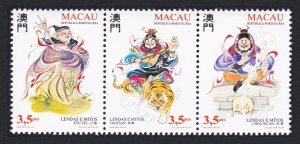 Macao Macau Legends and Myths 3rd series Strip of 3v 1996 MNH SC#819a