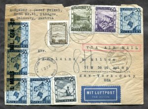 p846 - AUSTRIA 1946 Military CENSORED Cover to USA