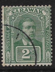 SARAWAK SG51 1918 2c GREEN USED