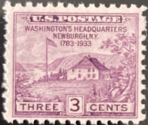 Scott #727 1933 3¢ Washington's Headquarters MNH OG