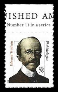 US #3432A 76c Edward Trudeau, MNH, (PCB-13)