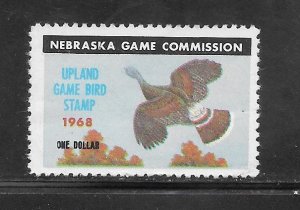 #1968 Used Nebraska Upland Game Bird Stamp