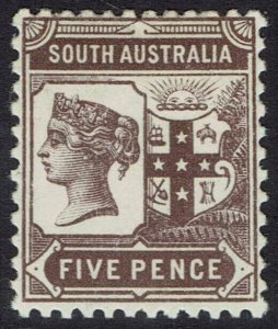 SOUTH AUSTRALIA 1905 QV SHIELD 5D WMK CROWN/A