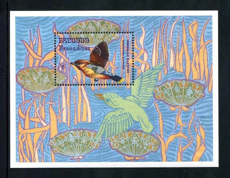 Grenada Grenadines 1546 MNH Birds: Bohemian Waxwing 1995 x18946