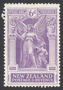 New Zealand Sc# 169 MNH 1920 6p Victory