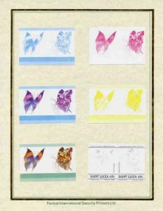 St Lucia 1985 Butterflies (Leaders of the World) 60c set ...