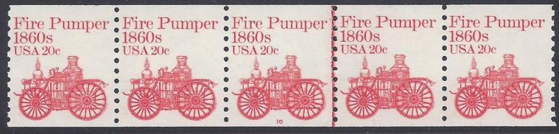 #1908 20c Fire Pumper 1860s PNC/5 #10 1981 Mint NH