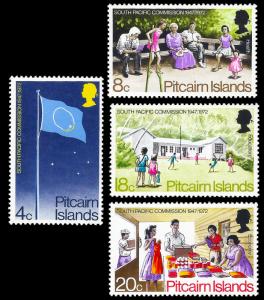 Pitcairn Islands 1972 Sc 123-26 MNH South Pacific Commission