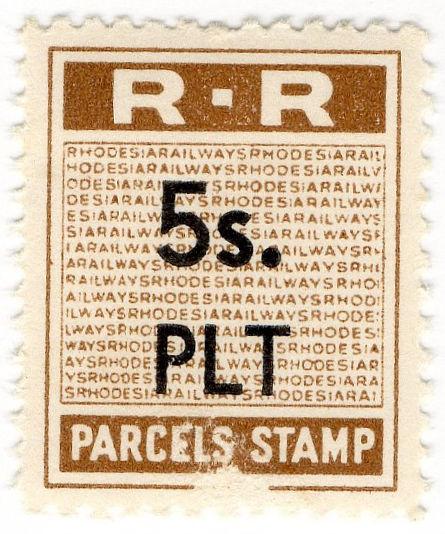 (I.B) Rhodesia Railways : Parcels Stamp 5/-