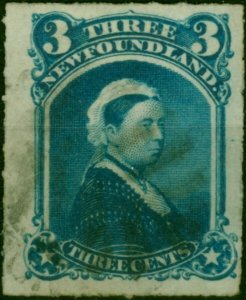 Newfoundland 1877 3c Blue SG42 Fine Used