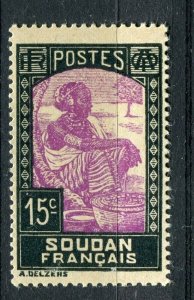 FRENCH COLONIES: SOUDAN 1931 early Pictorial issue fine Mint hinged 15c. value
