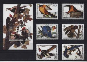 Central Africa Birds/Scouts/Audubon Mi#1114-19 Bl#320