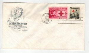 Farnam 1948 CLARA BARTON AMERICAN RED CROSS 967 NICE COMBO & 1931 RED CROSS #702