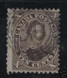 Canada #17b Used With 4 Ring 30