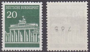 GERMANY BUND [1966] MiNr 0507 v R ( **/mnh ) [01]