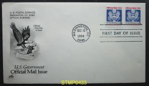 Official Mail  2 G coil stamps ARTCRAFT FIRST DAY COVER