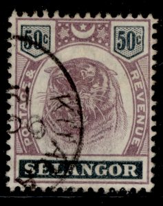 MALAYSIA - Selangor QV SG59, 50c purple & greenish black VERY FINE USED. Cat £42