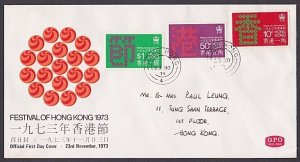 HONG KONG 1973 Festival of HK set on FDC...................................a3605 