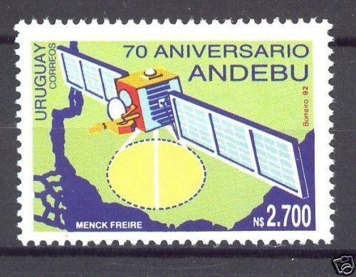 Communications Satellite space hut map URUGUAY Sc#1440 MNH STAMP CV$3