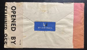 1942 Rangi Uganda British KUT Dual Censored Airmail Cover to Dublin Ireland 