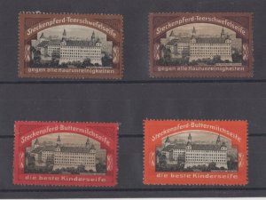 German Steckenpferd Soap Advertising Stamps - Altenburg Palace