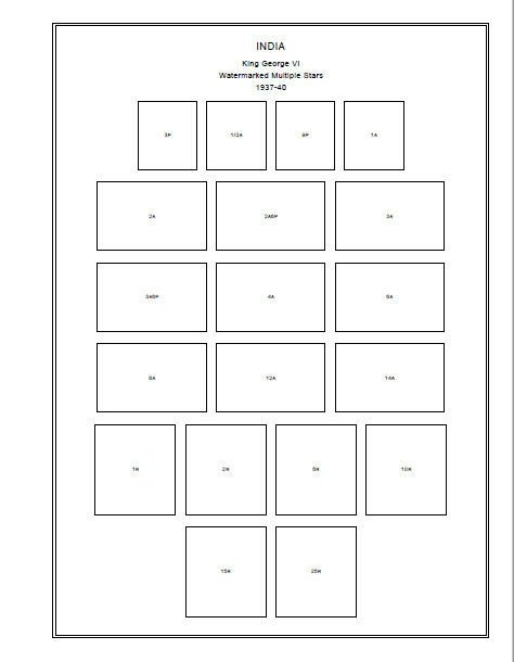 PRINTED INDIA [CLASS.] 1852-1946  STAMP ALBUM PAGES (23 pages)