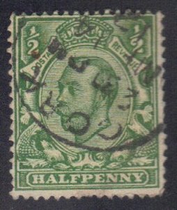 GREAT BRITAIN SCOTT #151 USED  1/2p 1911