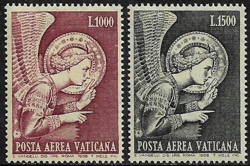 Vatican City #C53-4 MNH Set - Archangel Gabriel by Fra Angelico