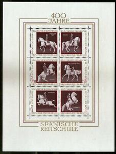 Austria 1972 Spanish Horse Riding Scool Animal Sc 929 Sheetlet MNH # 9107