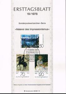 1978 - Germany ETB 19/1978 - Art - Paintings - Deutscher Impresionismus [D08_...