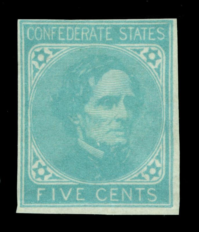 US 1862 Confederate States - J.Davies 10c aqua -J.Walter Scott N.Y. counterfeit 