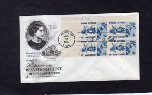 1406 Woman Suffrage, FDC UL-PB/4, ArtCraft