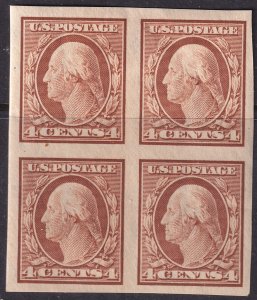 #384 Mint OG, XF, Block of 4 (CV $150) (CV $4 - ID35270) - Joseph Luft