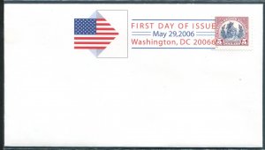 4075c US $5 Washington 2006 World Philatelic Exhibition, FDC colored postmark