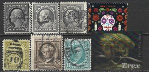COLLECTION LOT 21200 UNITED STATES 8 STAMPS 1912+