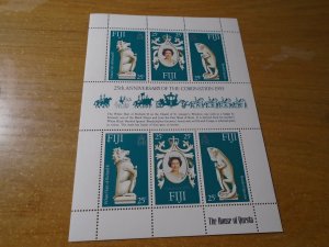 Coronation Anniversary  Fiji  # 384  MNH Souvenir sheet