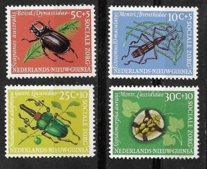 Netherlands New Guinea # B27-30  Beetles   (4)  Mint NH