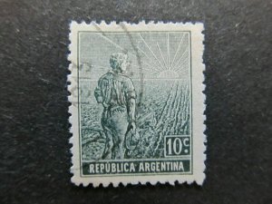 1911 A4P29F51 Argentina Wmk Large Sun 10c Used-