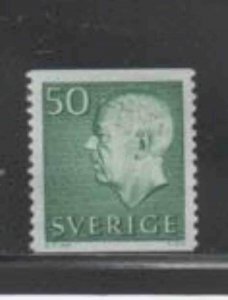 SWEDEN #439 1952 50c GUSTAF VI MINT VF NH O.G