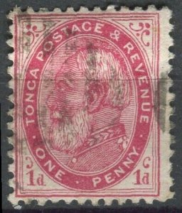 Tonga 1886 SG1b 1d King George I #8 FU