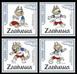 Sierra Leone - 2018 FIFA World Cup - 4 Stamp Set - SRL18120a