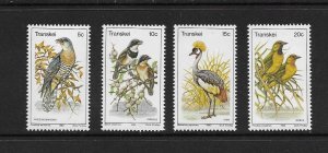 BIRDS - TRANSKEI - CLEARANCE #79-82 MNH