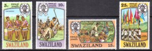 SWAZILAND - 1975 SWAZI YOUTH / HUNTING / TRADITIONS 4V MNH