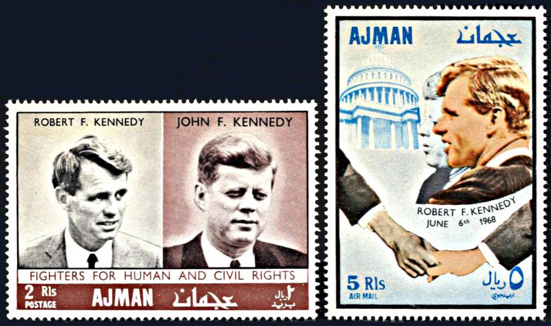 Ajman Michel 299 A-300A, MNH, Robert and John Kennedy