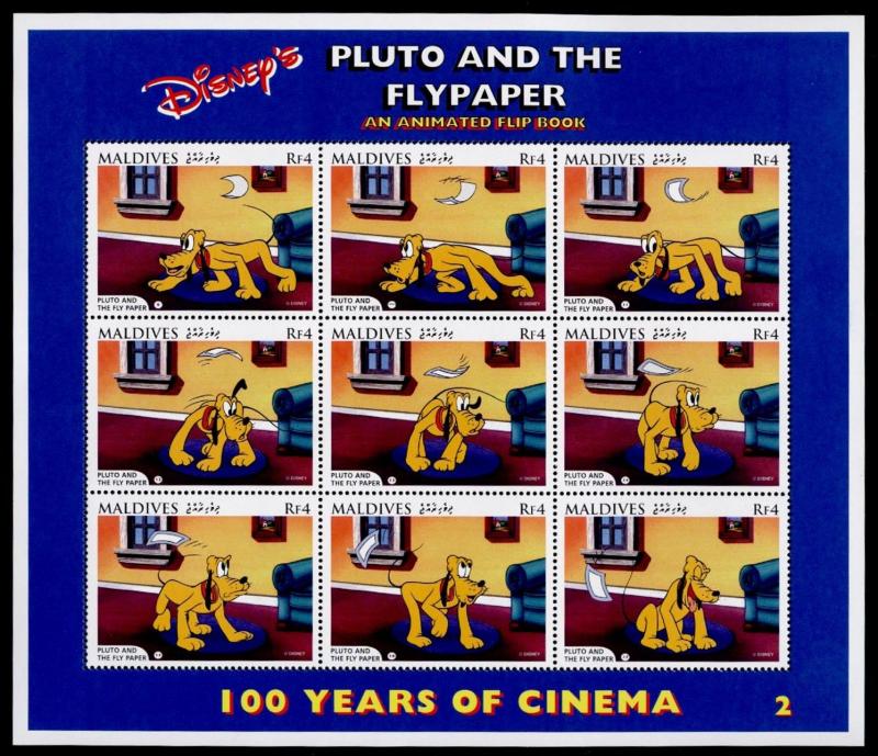 Maldives 2189-92 MNH Disney, Pluto & The Flypaper, Little Whirlwind