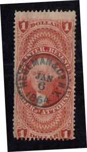 U.S. - R75c - Used (Hegeman & Co., Jan 6, 1864 cancel)