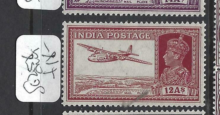 INDIA (PP1502B) KGVI  12A  AIRPLANE  SG 258   MOG