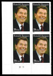 PCBstamps   US #4078 PB $1.56(4x39c)Ronald Reagan, MNH, (PB-3a)